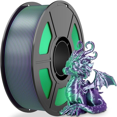 Amoybaby Seiden-PLA 3D-Drucker-Filament, 1,75 mm Zweifarbig Lila-Grün, Glänzendes Filament, 1 kg Amoybaby Seiden-PLA 3D-Drucker-Filament, 1,75 mm Zweifarbig Lila-Grün, Glänzendes Filament, 1 kg von Amoybaby