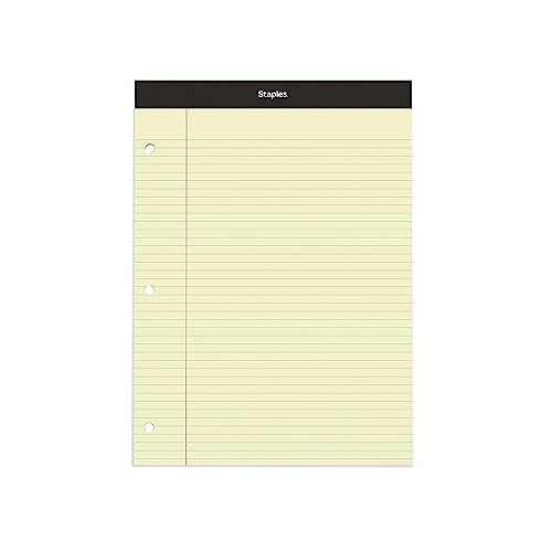 Ampad Evidence Block Dual College liniert, Größe 21,6 x 29,5 cm, Kanarien-Papier, 100 Blatt pro Block (20-223) von Ampad