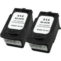 2 Ampertec Tinten ersetzt Canon PG-512  schwarz von Ampertec
