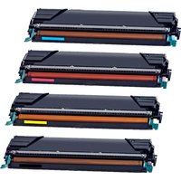 4 Ampertec Toner ersetzt Lexmark C746A1 K C M Y  4-farbig von Ampertec