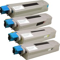 4 Ampertec Toner ersetzt Oki 43865721-24  4-farbig von Ampertec