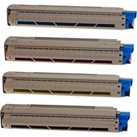 4 Ampertec Toner ersetzt Oki 44059105-08  4-farbig von Ampertec