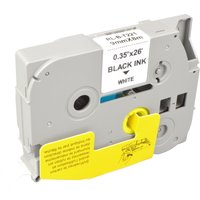 P-Touch Band kompatibel zu TZe-N221 schwarz auf weiß 9mm x 8m von Ampertec