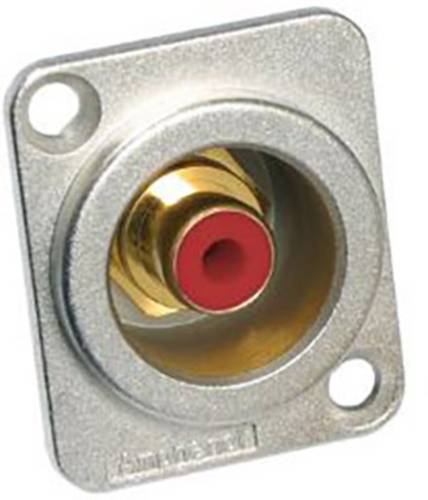 Amphenol ACJD-RED Cinch-Steckverbinder Flanschbuchse Polzahl (num): 2 Mono Silber-Rot 1St. von Amphenol