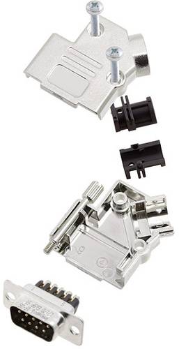 Amphenol L17D45PK-M-25+L717DB25PST D-SUB Stiftleisten-Set 45° Polzahl (num): 25 Schrauben 1St. von Amphenol