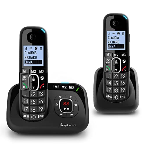 Amplicomms BigTel 1582 DECT-Mobilteil Freisprechen, für Hörgeräte kompatibel, Wahlwiederholung, A von Amplicomms