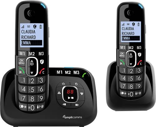 Amplicomms BigTel 1582 DECT-Mobilteil Freisprechen, für Hörgeräte kompatibel, Wahlwiederholung, A von Amplicomms