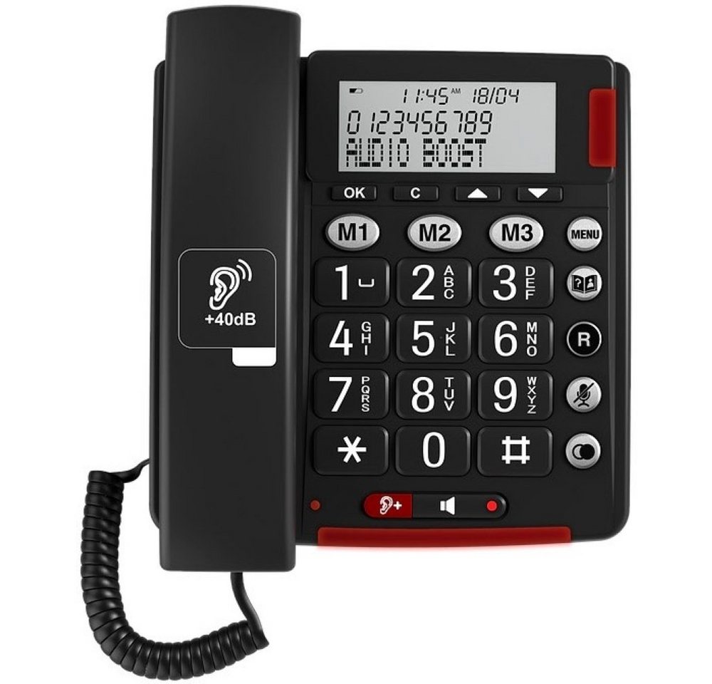 Amplicomms BigTel 50 Alarm Plus - Telefon - dunkelgrau Kabelgebundenes Telefon Amplicomms BigTel 50 Alarm Plus - Telefon - dunkelgrau Kabelgebundenes Telefon von Amplicomms
