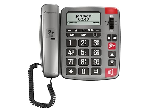 Amplicomms PowerTel 196 Schnurgebundenes Seniorentelefon Geräuschreduzierung, Freisprechen, Optische Anrufsignalisierun Amplicomms PowerTel 196 Schnurgebundenes Seniorentelefon Geräuschreduzierung, Freisprechen, Optische Anrufsignalisierun von Amplicomms