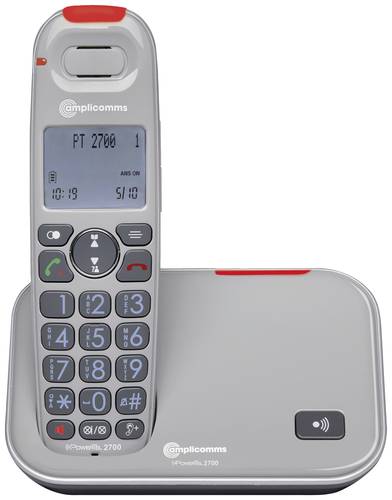 Amplicomms PowerTel 2700 DECT Mobilteil Grau Amplicomms PowerTel 2700 DECT Mobilteil Grau von Amplicomms