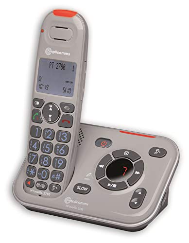 Amplicomms PowerTel 2780 schnurloses, verstärktes Telefon mit digitalem Anrufbeantworter von Amplicomms