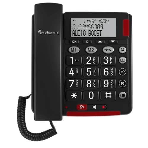 Audioline BigTel 48, Großtastentelefon mit augenfreundlichem Display, silber von Amplicomms
