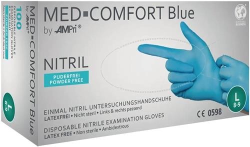 Ampri Einw.-Handsch.Med Comfort Blue Gr.XL blau Nitril PSA III 100 St./Box von Ampri