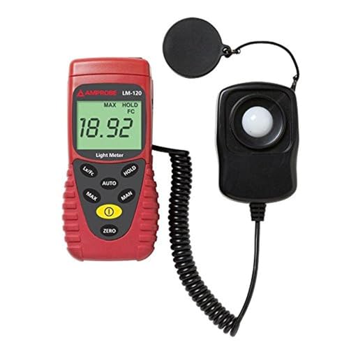 LM-100 Digitales Luxmeter mit Data-hold, Manuelle Messbereichswahl von Amprobe