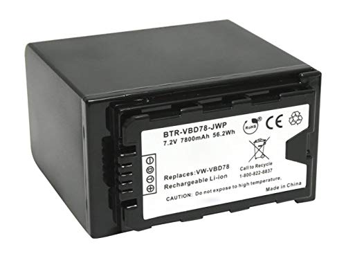 Amsahr Digital Replacement Camera and Camcorder Battery for Panasonic VW-VBD29, VW-VBD58, VW-VBD78, AG-VBR89G von Amsahr