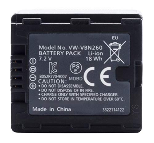 Amsahr Digital Replacement Camera and Camcorder Battery for Panasonic VW-VBN260, VW-VBN130 von Amsahr