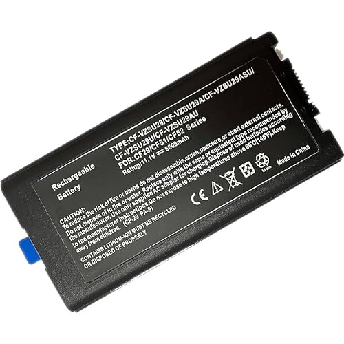Amsahr Replacement Laptop Battery for Matsushita CF-VZSU29, CF-VZSU29A, CF-VZSU29AR, CF-VZSU29ASK, CF-VZSU29ASR, CF-VZSU29ASU, CF-VZSU29AU, CF-VZSU29U, CF-VZSU65AU | Includes Stereo EZ arphone von Amsahr