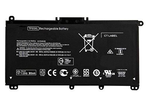 Amsahr TF03XL-02 Ersatz Batterie für HP TF03XL, HSTNN-LB7X Schwarz von Amsahr
