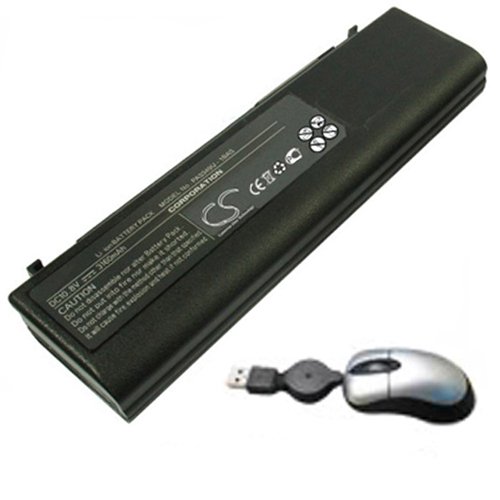 amsahr 3349U-05 Ersatz Batterie für Toshiba PA3349U, Portege R150 - Umfassen Mini Optische Maus schwarz von Amsahr