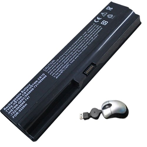 amsahr 5220M-05 Ersatz Batterie für HP ProBook 5220m, HSTNN-CB1Q, HSTNN-CB1P, FE04 - Umfassen Mini Optische Maus schwarz von Amsahr