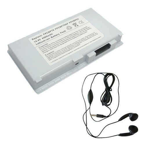 amsahr BP83-03 Ersatz Batterie für Fujitsu BP83, FMV-BIBLO NB90K-T, NB90K-TS, NC13D - Umfassen Stereo Ohrhörer schwarz von Amsahr
