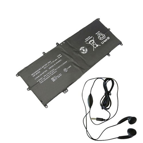 amsahr BPS40-03 Ersatz Batterie für Sony VGP-BPS40, SVF15N28PXB, SVF15N23CGS, SVF14N, SVF15N18PXB - Umfassen Stereo Ohrhörer schwarz von Amsahr