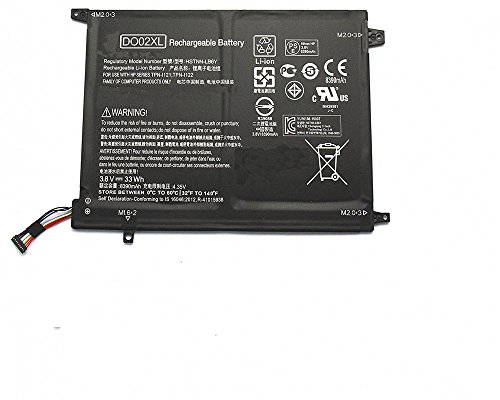 amsahr DO02XL-02 Ersatzakku HP DO02XL, Pavilion x2 10-j025tu (K5C46PA), x2-10-n030ca, K2N77PA (3.8V, 33Wh, 8390mAh, 4-Zellen) schwarz von Amsahr