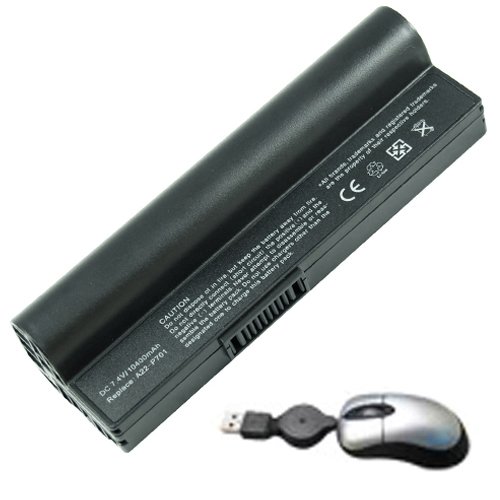 amsahr EEEPC900A-05 Ersatz Batterie für Asus Eee PC 900/701SD/701SDX - Umfassen Mini Optische Maus schwarz von Amsahr