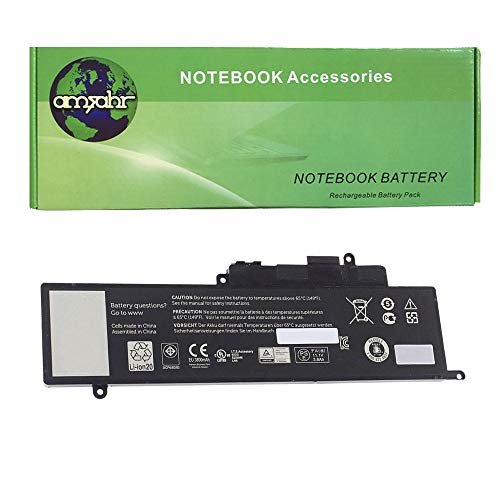 amsahr GK5KY-03 Ersatz Batterie für Dell 04K8YH, Inspiron 11, 13 (43Wh, 11.1V, 3-Cells) - Umfassen Stereo Ohrhörer schwarz von Amsahr