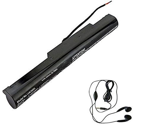 amsahr L14C3A01-03 Ersatzakku Lenovo L14C3A01, Ideapad 100-15, 100-15IBY (10.80V, 23.76Wh, 2200mAh) - Inklusive Stereo-Ohrhörer schwarz von Amsahr