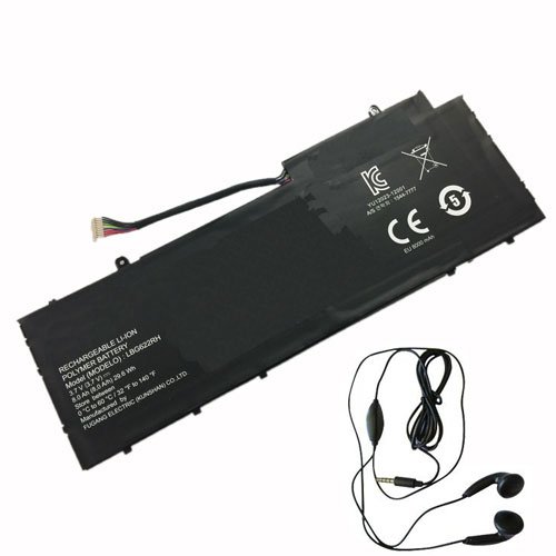 amsahr LBG622RH-03 Ersatz Batterie für LG XNOTE LBG622RH Series (3.7V, 8.0AH/29.6Wh), Umfassen Stereo Ohrhörer schwarz von Amsahr