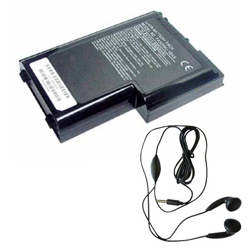 amsahr PA3258-03 Ersatz Batterie für Toshiba 3258U, Pro M10, M10-S405, M10-S406, M10-SP405 - Umfassen Stereo Ohrhörer schwarz von Amsahr