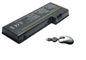 amsahr PA3479-08 Ersatz Batterie für Toshiba PA3479U, P100-JR, P100-100, P100-200, P100-300 - Umfassen Mini Optische Maus schwarz von Amsahr