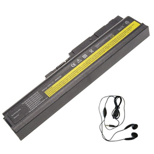 amsahr T60-03 Ersatz Batterie für IBM T60, 40Y6795, 40Y6797, 40Y6799, 41N5666, ASM 92P1128 - Umfassen Stereo Ohrhörer schwarz von Amsahr