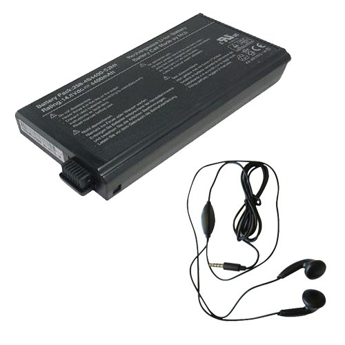 amsahr UN258-03 Ersatz Batterie für Fujitsu UN258, D-1840, T3000, X3000, X3100, 23-UD7010-0F - Umfassen Stereo Ohrhörer schwarz von Amsahr