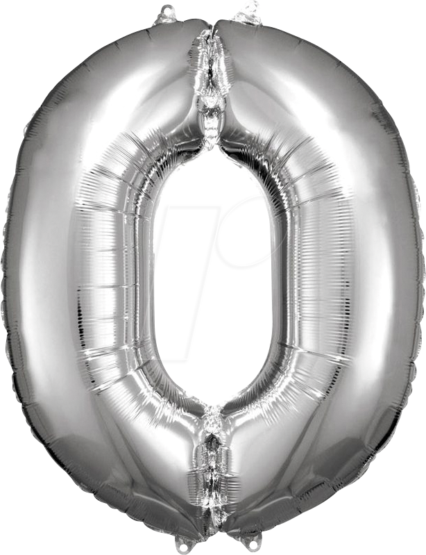 AMSC BALLON 0 SI - AMSCAN Folienballon Zahl 0 silber AMSC BALLON 0 SI - AMSCAN Folienballon Zahl 0 silber von Amscan