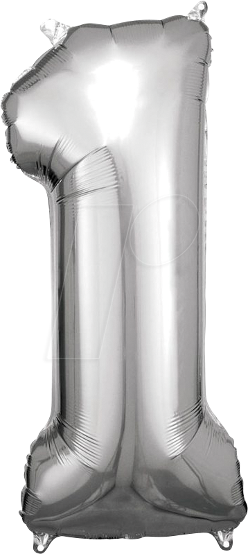 AMSC BALLON 1 SI - AMSCAN Folienballon Zahl 1 silber AMSC BALLON 1 SI - AMSCAN Folienballon Zahl 1 silber von Amscan