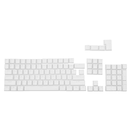2-in-1-Tastenkappen-Set, 104-teilig, zweifarbig, doppelseitig, ABS-Tastenkappen-Set für Tastatur-Ersatz für alte kaputte Kappen, niedlich, für Laptop von Amsixo