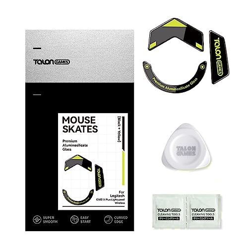 Amsixo 1 Set 0,8 mm Glas-Mausfüße Pedal für G502 X Maus-Gleitungen Curved Edge Mouse Skates Aufkleber G502X Mausfüße von Amsixo