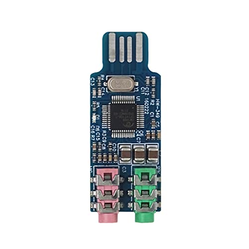 Amsixo Drive-free USB Sound Card Module Cm108 Chip Notebook Externe Soundkarte Plug-and-Play mit 3,5 mm Mikrofon Cm108 USB-Soundkarte von Amsixo