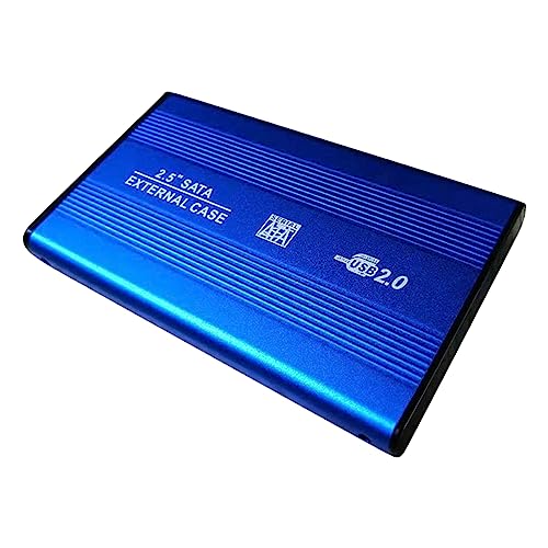 Amsixo Festplattengehäuse USB 2.0, 2,5 Zoll, USB 2.0 auf HDD, Festplattenbox, Aufbewahrungsgehäuse für Desktop-Festplatte, Festplattengehäuse, Laptop-Festplattengehäuse, Metall-Festplatte von Amsixo