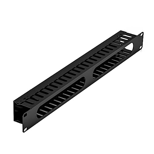 Amsixo Haveratio 19-Zoll-1HE-Schrank-Rack-Pass-Through-24-Port-CAT6-Panel-RJ45-Kabeladapter Keystone Modular Distribution von Amsixo