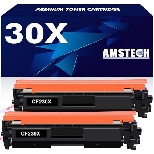 2er-Pack Kompatibel 30X Tonerkartusche als Ersatz für HP 30X 30A CF230X Toner für Laserjet Pro MFP M227fdw M203dw M203dn M203d M227sdn M227fdn M227d Drucker - Schwarz von Amstech