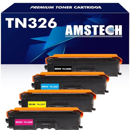4er-Pack TN-326 TN326 TN 326 Toner für Brother DCP-L8400CDN DCP-L8450CDW HL-L8250CDN HL-L8350CDW HL-L8350CDWT MFC-L8650CDW MFC-L8850CDW MFC-9460CDN TN-326BK TN-326C TN-326M TN-326Y von Amstech