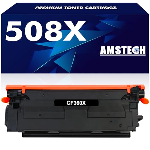 508X CF360X 508A CF360A Schwarz Toner für HP Color Laserjet Enterprise M552dn M553dn M553n M553x M552 M553 MFP M577 von Amstech