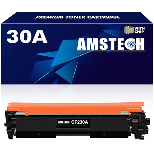 Amstech 30A Tonerkartusche Kompatibel für HP 30A 30X CF230A CF230X Toner für Laserjet Pro MFP M227fdw M203dw M203dn M203d M227sdn M227fdn M227d Drucker - Schwarz von Amstech