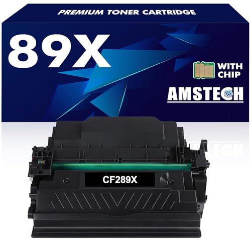 Amstech 89X 89A Toner Mit Chip Kompatible für HP 89X 89A Laserjet Enterprise M507x M507n M507dn MFP M528dn M528f Flow MFP M528c M528z CF289A CF289X (Schwarz, 1er-Pack) von Amstech