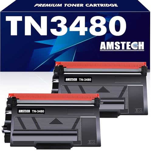 TN3480 HL-L5100DN Toner Kompatibel für Brother TN-3480 TN 3480 HL-L5100DN MFC-L5750DW Toner MFC-L5700DN HL-L5200DW DCP-L5500DN HL-L6400DW HL-L5000D HL L5100DN TN-3430 TN3430 Schwarz, 2-Pack von Amstech