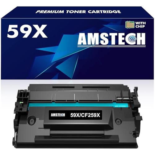 Amstech Mit Chip Kompatibel Toner für HP 59X CF259X 59A CF259A Laserjet Pro MFP M428dw M404dn M404n M428fdw M428fdn M404dw M304n M304dn M404 M428 M304 M304D Drucker 1er-Pack, Schwarz von Amstech