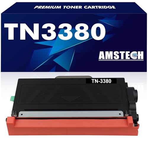 Amstech TN3380 TN-3380 Toner als Ersatz Kompatible für Brother TN3380 TN-3380 TN 3380 HL 5440D 5450DN 5450DNT 6180DW 6180DWT MFC 8510DN 8520DN 8710DW 8810DW 8910DW DCP 8110DN 8150DN (Schwarz) von Amstech